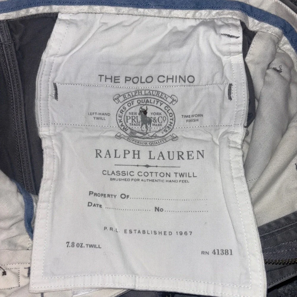 Polo Ralph Lauren Men's 32x32 Gray‎ Straight Fit Chino Pants Classic Trousers